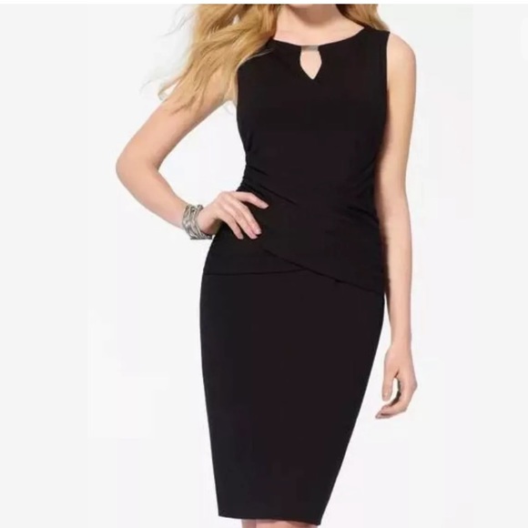 NWT CACHE Black Twist Stretch Dress size Small - Picture 2 of 7